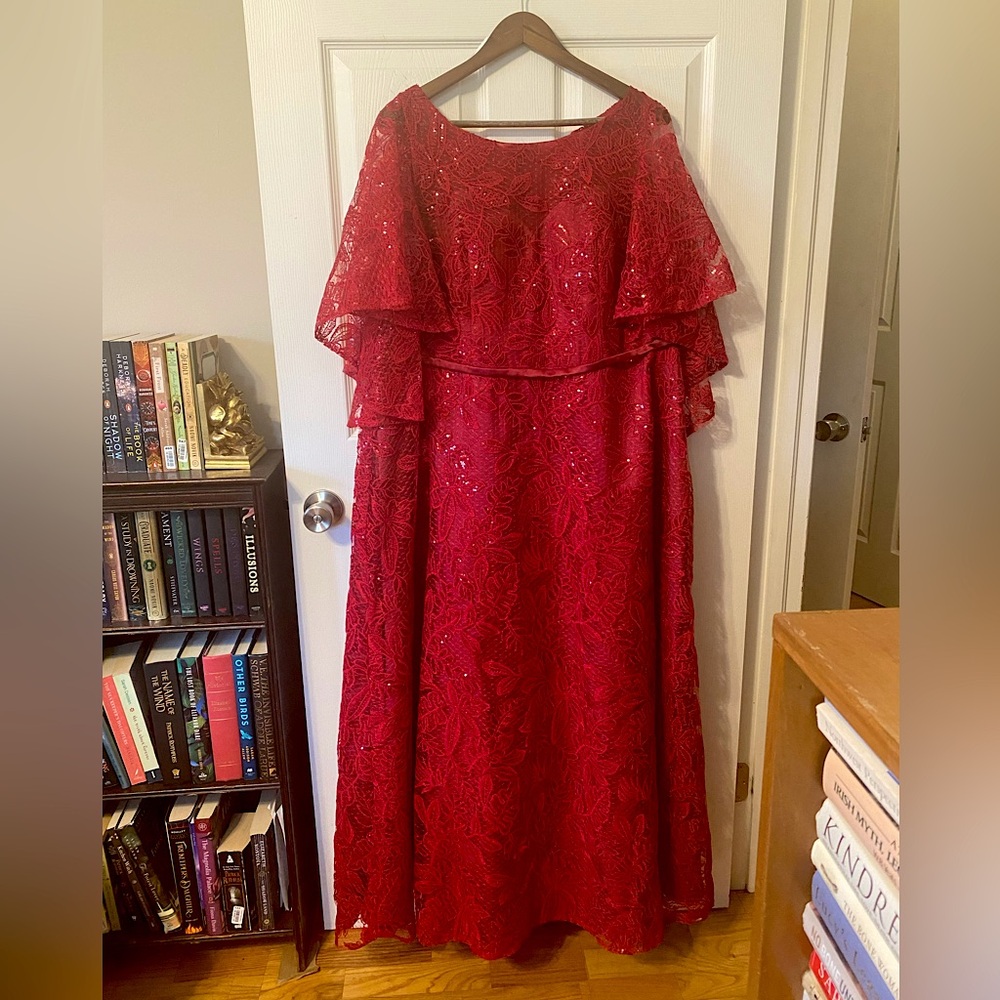 Red Lace J.J.’s House Formal Gown